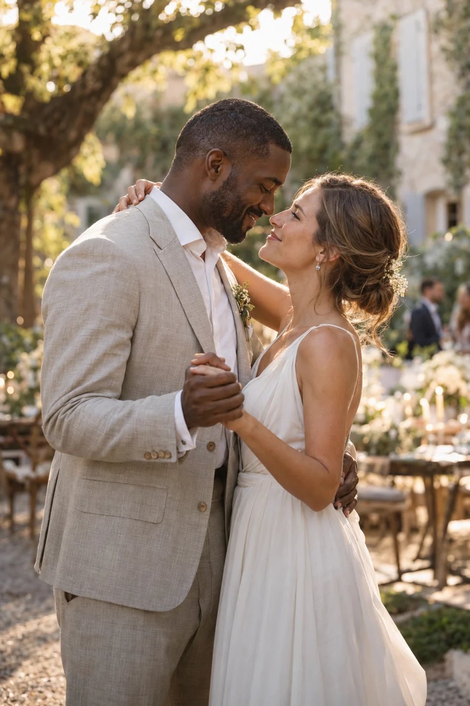 Una coppia balla al proprio matrimonio